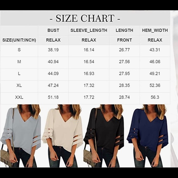 FREE ITEM WITH PURCHASE Gorgeous Roskiki V-neck, bell sleeve blouses!🤩👚😍 - Picture 8 of 8